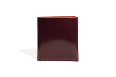 One Piece Shell Cordovan Leather Bifold Wallet Oil Antique Folded