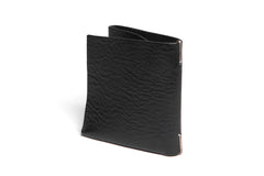 Money Clip Wallet Black Folded Diagonal 2