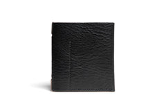 Money Clip Wallet Black Folded Front