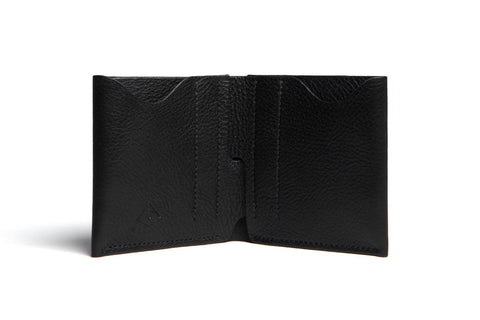 One Piece Leather Bifold Wallet (Black)