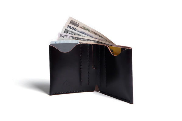 One Piece Shell Cordovan Leather Bifold Wallet - Features