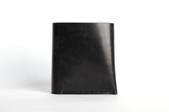 One Piece J&E Sedgwick English Bridle Leather Bifold Wallet Black Folded
