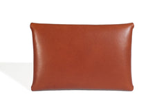 One Piece English Bridle Leather Business Card Case (Chestnut) Back